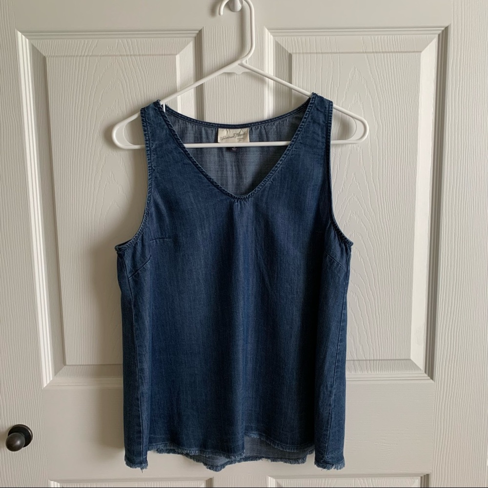Sleeveless denim top